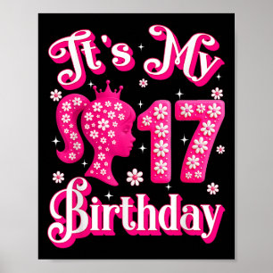 Poster C'Est Ma 17e Poupée Fille Anniversaire 17 Ans Anni