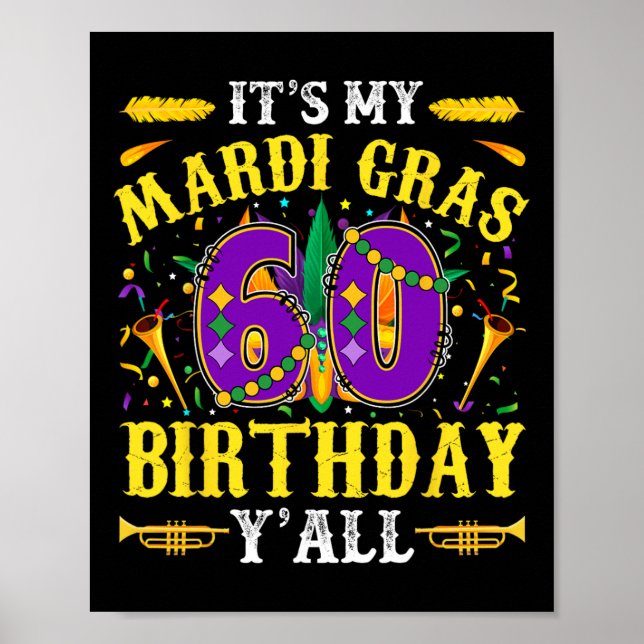 Poster C'est ma 60e fête de Mardi Gras (Devant)