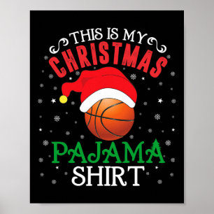 Poster C'Est Ma Chemise De Pajama De Noël Drôle Santa Hat