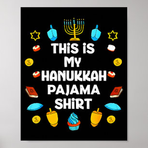 Poster C'est ma chemise de pyjama de Hanukkah Chanukah ju