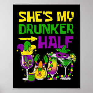 Poster C'est ma coureuse à moitié Mardi Gras Party qui bo