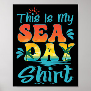Poster C'Est Ma Fête De Mer Famille Plage Vacances D'Été