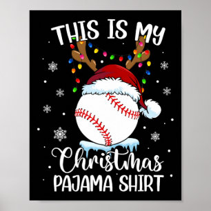 Poster C'est ma noël baseball xmas sports boys me