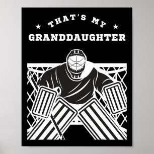 Poster C'est ma petite-fille gardien de but de hockey sur