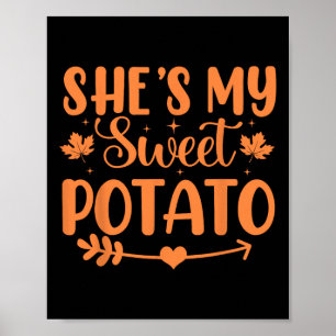 Poster C'est ma pomme de terre sucrée d'automne Thanksgiv