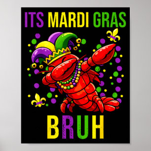Poster C'est mardi gras mec écrevisses dab garçons ados e