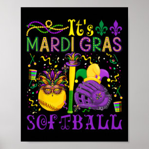 Poster C'est Mardi Gras Softll Joueur costume d'équipe ma