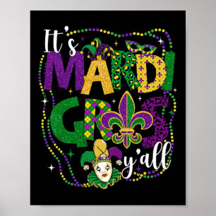Poster C'est Mardi Gras Yall Mardi Gras Costume de Masque