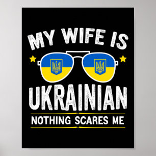 Poster C'est Marrant Pour Hommes Ma Femme Est Ukrainienne