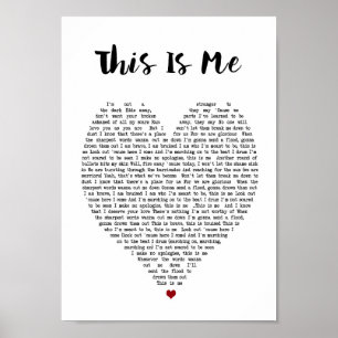 Poster C'Est Moi Chanson De Coeur Lyrique Mur Art Imprime