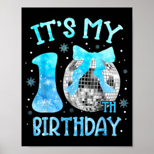 Poster C'est mon 10ème anniversaire Coquette Bow Disco 10