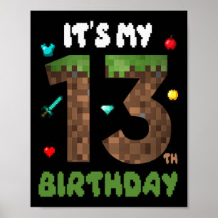 Poster C'est mon 13e anniversaire Drôle de 13 ans vieux j