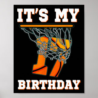 Poster C'est mon 17e anniversaire Bysketbyll Boy Party 17