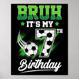 Poster C'est mon 7e anniversaire garçon fan de sport 7 an