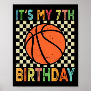 Poster C'est mon 7e anniversaire Sketll 7 ans joueur amou