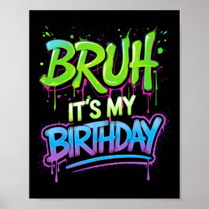 Poster C'est mon anniversaire Drôle d'anniversaire garçon