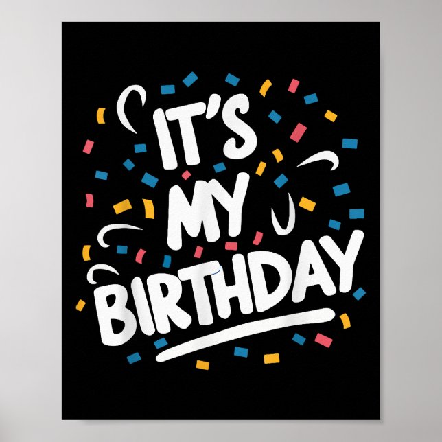 Poster C'est mon anniversaire pour les garçons les filles (Devant)