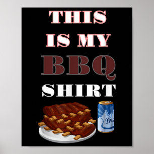 Poster C'Est Mon Bbq Bières Ribs Drôle Cadeau