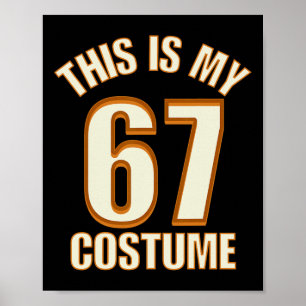 Poster C'est mon costume d'Halloween 67 paresseux Brainro