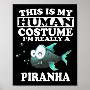 Poster C'est Mon Costume D'humain Je Suis Réellement Un P