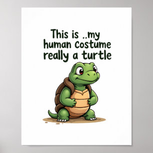 Poster C'est Mon Costume D'humain Je Suis Vraiment Un T-S
