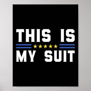 Poster C'est mon costume drôle drapeau Ukraine Zelensky d