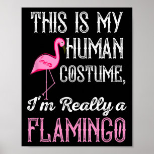 Poster C'est mon costume humain Je suis vraiment un Flama