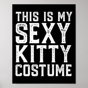 Poster C'Est Mon Costume Y Kitty Fun Easy Halloween Chat