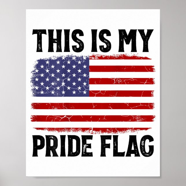 Poster C'Est Mon Drapeau De Fierté Drapeau US, 4 juillet  (Devant)