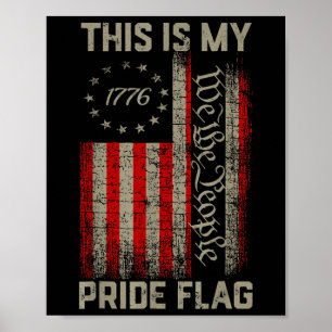 Poster C'Est Mon Drapeau De Fierté Usa American 4 juillet