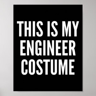 Poster C'Est Mon Ingénieur Costume Halloween Drôle Facile