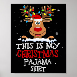 Poster C'Est Mon Jeu De Noël Amusant Reindee De Noël