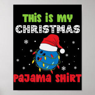 Poster C'Est Mon Jeu De Pajama De Noël Amusant Noël