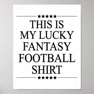 Poster C'est mon maillot de football fantaisiste chanceux