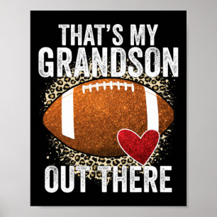 Poster C'est mon petit-fils là-bas au football Grand-mère