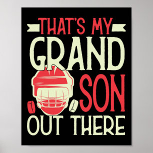 Poster C'est mon petit-fils là-bas Hockey pour grand-mère