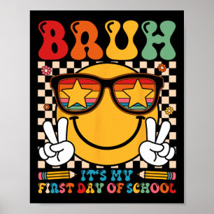 Poster C'est mon premier jour d'école visage souriant ret