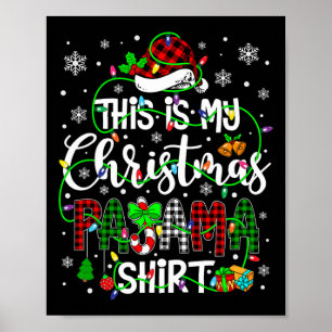 Poster C'Est Mon Pyjama De Noël Correspondant Famille Joy