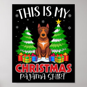Poster C'Est Mon Pyjama De Noël Heeler Chien Xmas Pjs