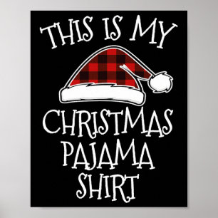 Poster C'Est Mon Pyjama De Noël Joyaux Buffalo Rouge Plai