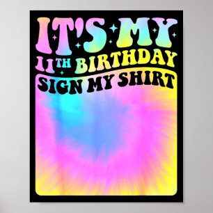 Poster C'est mon signe de 11e anniversaire Ma chemise Cie