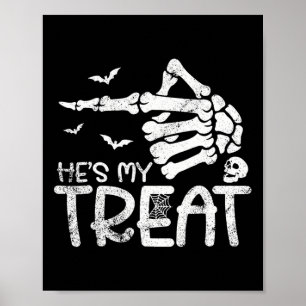 Poster C'est mon traitement Skeleton main drôle Halloween