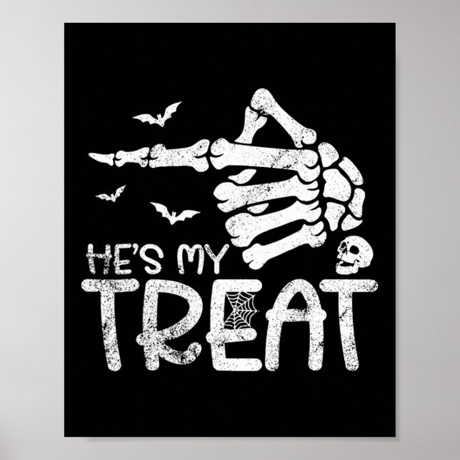 Poster C'est mon traitement Skeleton main drôle Halloween (Devant)