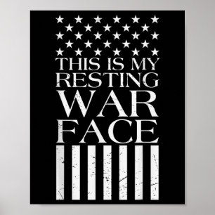 Poster C'est mon visage de guerre de repos Vétérinaire du