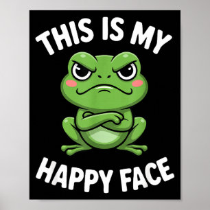 Poster C'est Mon Visage Heureux Drôle De Grenouille En Co