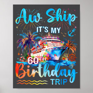 Poster C'est mon voyage de croisière pour mes 60 ans