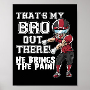 Poster C'est My Bro Out There Red Football Brother Siste