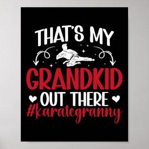 Poster C'est My Grand-Enfant Karate Granny Fière Karate G