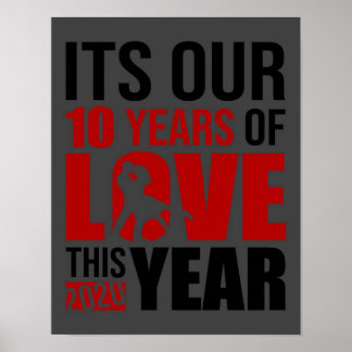 Poster C'Est Notre 10 Ans - Drôle Chocolat Lover Cadeau