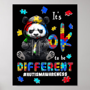 Poster C'est Ok D'être Différent Panda Autisme 